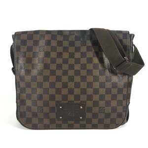 LOUIS VUITTON Authentic Brown Damier Canvas Messenger Shoulder Bag